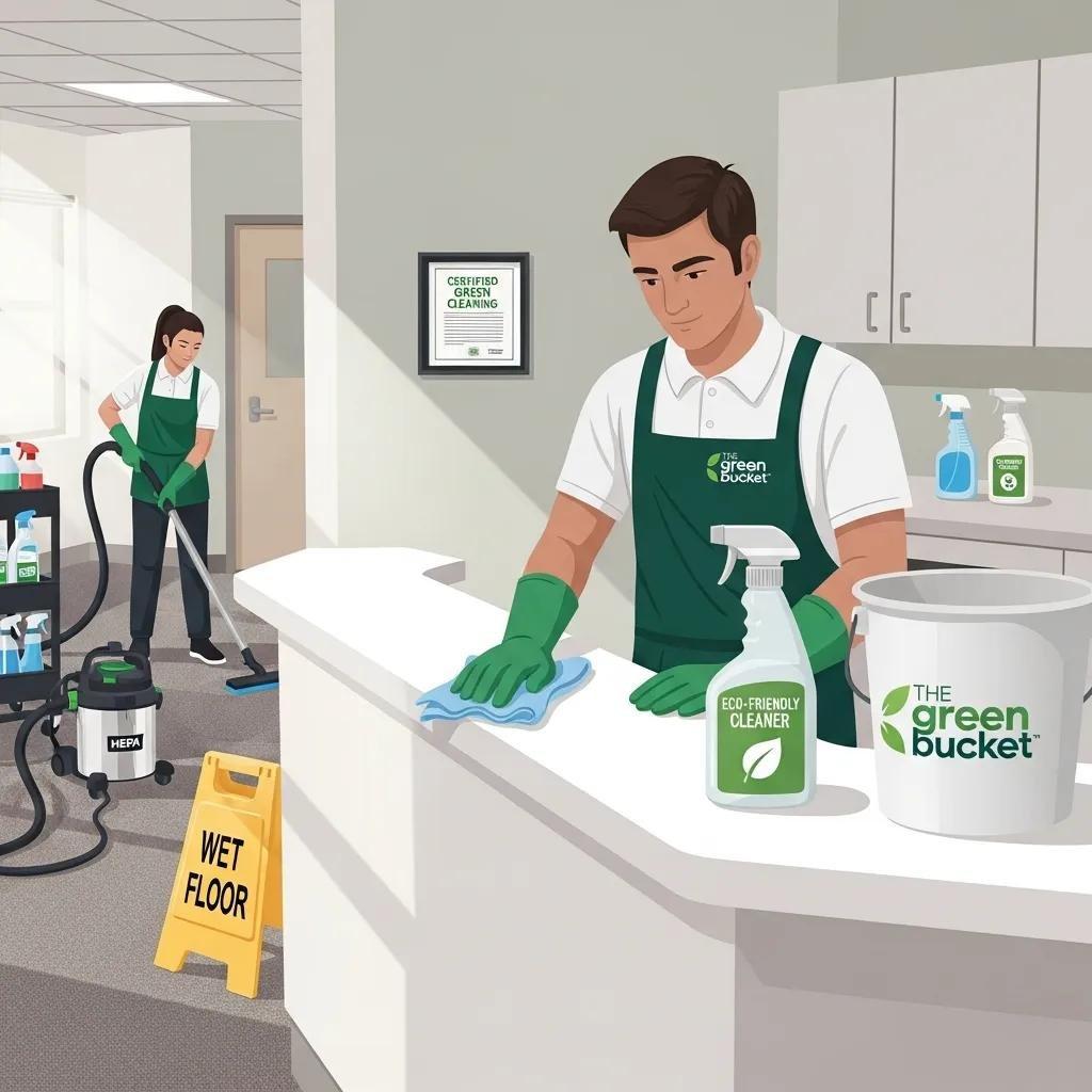 Specialized cleaning services in a medical office by The Green Bucket