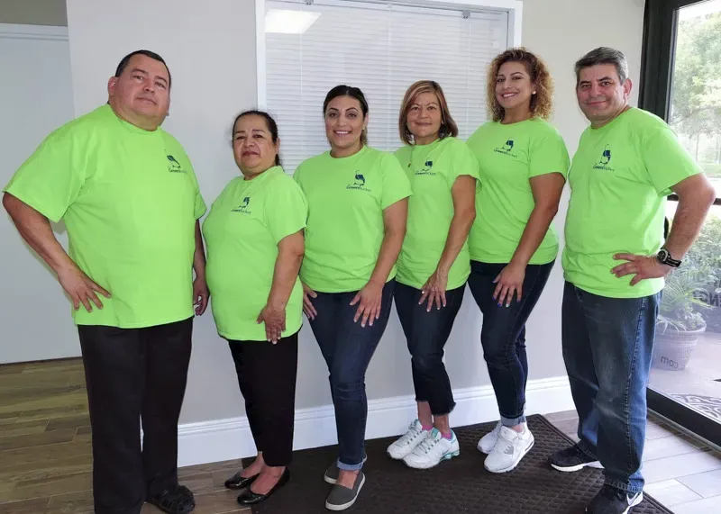 Satisfied church members sharing testimonials about eco-friendly cleaning services