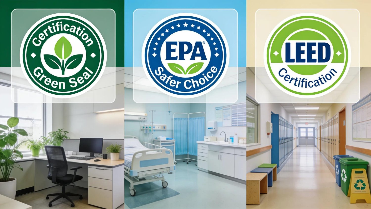 Eco-certification badges for quality green cleaning services