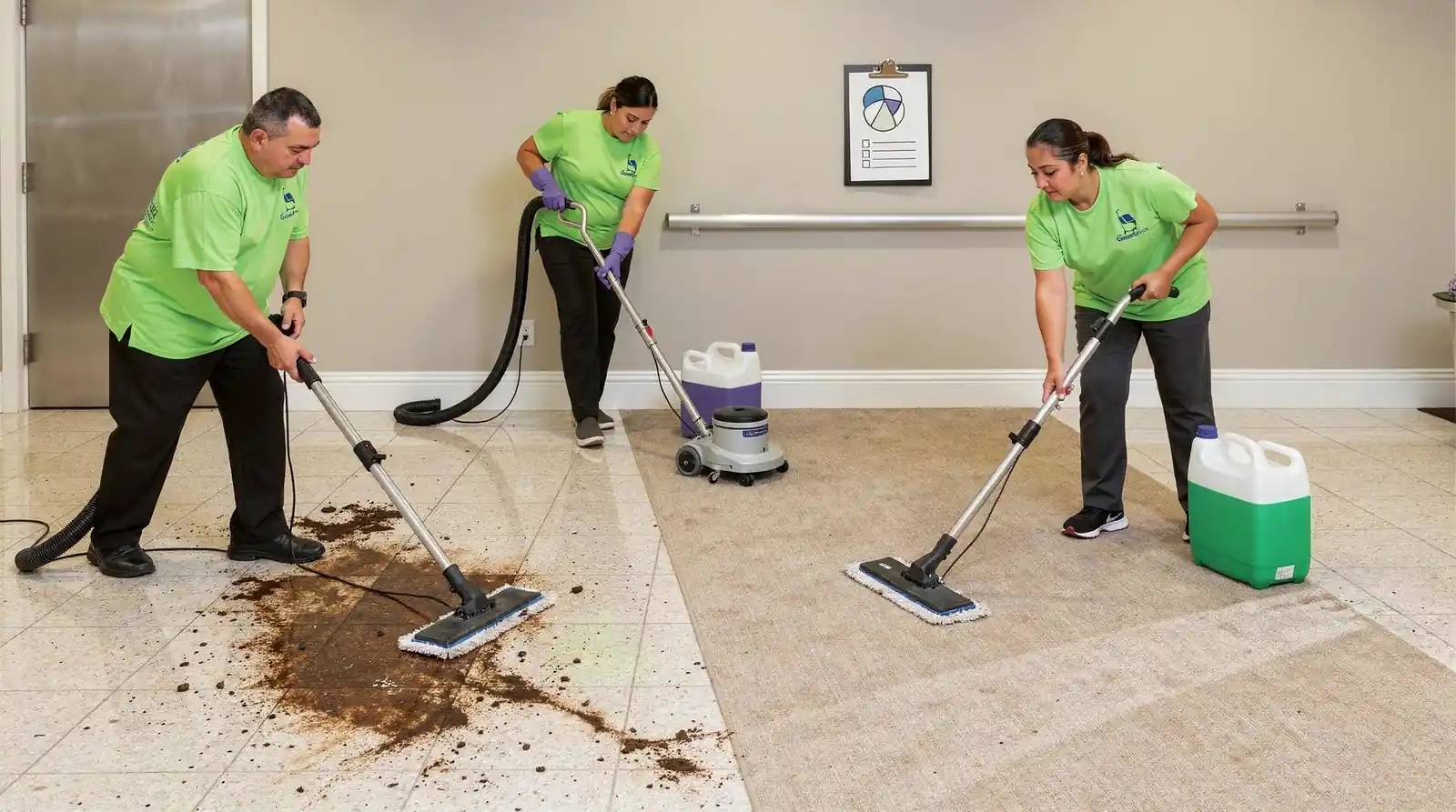 Hard-surface floors demand material-specific protocols, not one generic mop-and-go routine. Ceramic tile, porcelain